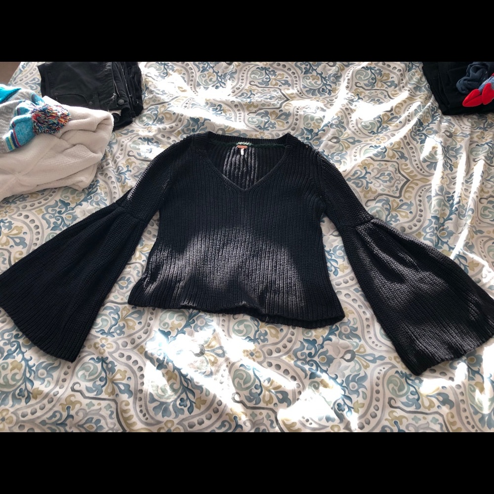 Free People bell sleeve sweater